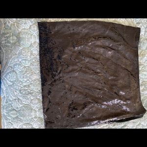 Black sequence mini skirt